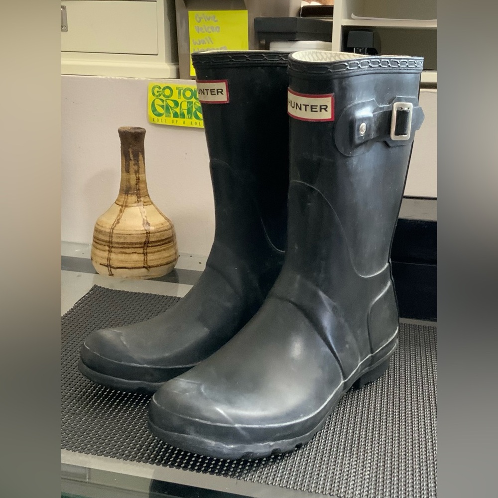 Hunter Original Short Rain Boots Black – Size 7